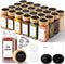ComSaf Spice Jars with Label 4 oz 24Pcs, Glass Spice Jars with