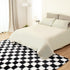 TOOHUB 5x7 Super Soft Rug for Bedroom, Ft Black and White Area Rug Classic Checkered Shaggy Anti-Skid High Pile Soft