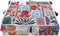 CRAFT KALA Indian Square Patchwork Traditional Pouf Cover Indian Living Room Poufs