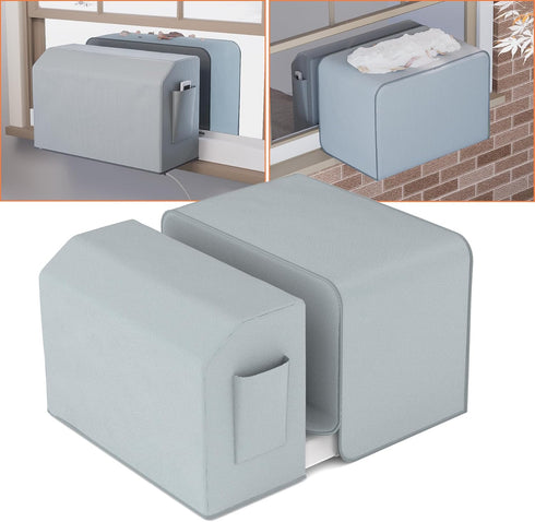 GCGOODS U-Shaped Air Conditioner Cover Set, Outdoor Cover with Foil & Indoor Cover, Full Coverage and Dust-Proof