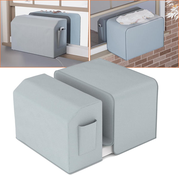 GCGOODS U-Shaped Air Conditioner Cover Set, Outdoor Cover with Foil & Indoor Cover, Full Coverage and Dust-Proof