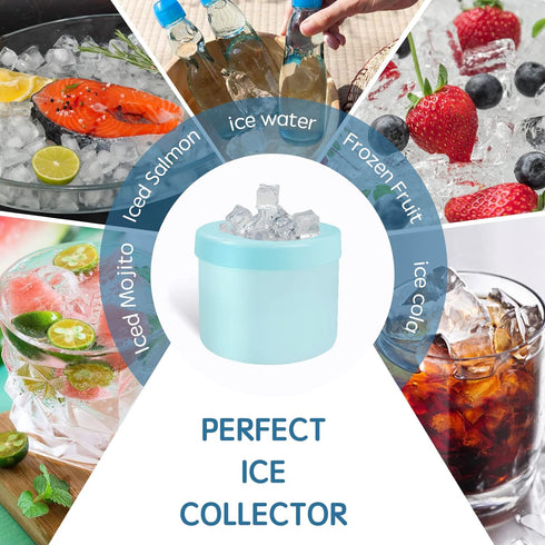 New Cylinder Silicone Ice Cube Mold, 3D Ice Cubes Maker, Easy-Release Press-Type Decompress Ice Lattice