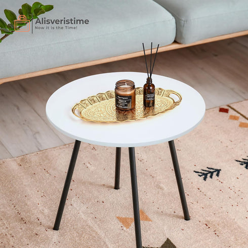 Alisveristime 2-Person Zamac Serving Tray - Turkish Ottoman Inspired, Authentic Ellipse Design in Gold, Silver, Antique