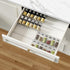 AMBIRD Spice Drawer Organizer, 4 Tier-2 Set Clear Spice Rack Tray Expandable