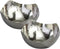Elegance Hammered 6-Inch Stainless Steel Wave Serving Bowls, Set of 2, Silver by Elegance