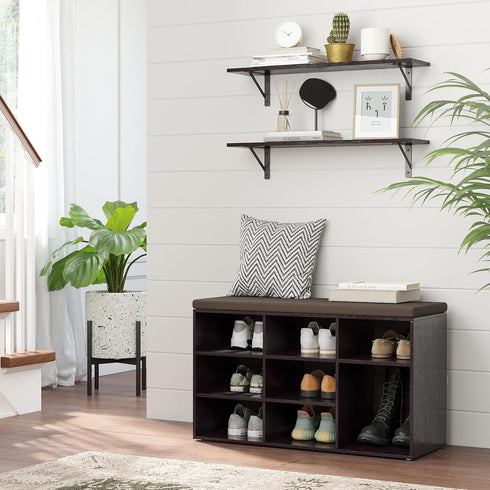 23.6 Inch Set 2, DINZI LVJ Long Wall Shelves, Wall Mounted Shelves of Easy-to-Install, Storage Ledges with Sturdy Metal