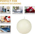 Ball Candles, 4 Inch, Pale Ivory