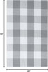 KOZYFLY Buffalo Plaid Rug 27.5x43 Inches, Grey and White Hand Woven Cotton Washable Indoor Rug