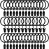 40 Pack Metal Curtain Rings with Clips, Vintage Black Drapery Clips Hooks, 1.5 in Interior Diameter