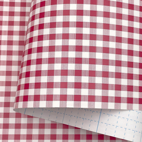 Yifely Red Holiday Gingham Drawer Paper, Self-Adhesive Shelf Liner, Makeup Cabinet Decor, 17.7 Inch by 9.8 Feet