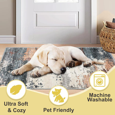 36" 60" COMSLE Door Mat for Dogs Muddy Paws Soft Absorbent Indoor Front Entryway Rug Machine Washable Entrance Mats Non