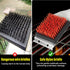 XUDAKAIXIN Nylon Grill Brush, Dual Grip Design, with Extended Luxurious Acacia Wood Handle, Safe Nylon Bristles