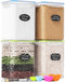 Chef's Path Kitchen Storage Box Set of 4 - Extra Large Airtight Food Jars for Sugar, Flour, Cereal, Rice (5.2 L)