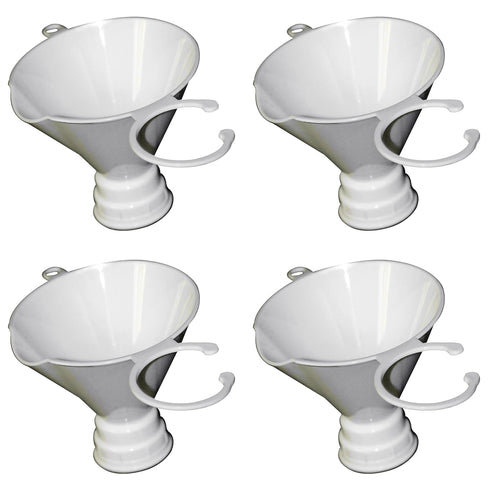 Threaded Screw On Funnel - 4 Pack Fits Most 24mm and 28mm Bottle Necks for Easy Refilling