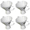 Threaded Screw On Funnel - 4 Pack Fits Most 24mm and 28mm Bottle Necks for Easy Refilling