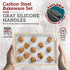 BAKKEN Deluxe Nonstick White Marble Baking Pans - 3-Piece Carbon Steel Bakeware Set