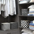 Sea Team Foldable Large Square Black and White Geometric Storage Bins, 100% Natural Linen & Cotton, Set of 4