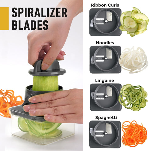 Mueller Pro-Series All-in-One 12 Blade Mandoline Slicer for Kitchen, Food Chopper, Vegetable Slicer, Cutter, Dicer,