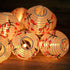 YULETIME Plum Blossom Lantern String Lights, 10 Count Nylon Lantern on 7.6' White Wire, UL Listed