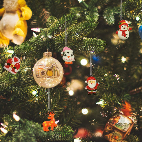 30pcs Mini Christmas Ornaments for Mini Tree Decorations, Small Resin Miniatures for Craft Christmas Decor