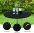2 Pack 20 Inch Round Fitted Tablecloth Stretch Spandex Table Cover Black Washable Table Cloth Elastic Table Topper