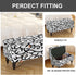 37) Eco-Ancheng Storage Ottoman Cover Rectangle Ottoman Slipcover Folding Storage Bench Cover Footrest Stool Slipcover