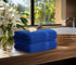 8 Set, 2 2 4 600 100% Avalon Towels Luxury Piece Blue Towels Bath Towels, Hand Towels and Washcloths, GSM Ring Spun