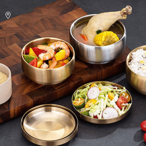 YIKANGHENG Thickened 304 Stainless Steel Bowl, 300Ml Food Grade Bowl for Soup, Rice, Salad, Breakfast, Dinner (1, 10.5
