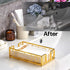 Countertop Guest Towel Holder Tray for Bathroom Gold Napkin Holder for Disposable Paper Hand Towels, Vanity Hand Towel
