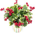 M2cbridge Pack of 6 Christmas Red Berries Artificial Holiday Floral Picks Ornaments
