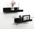 IEEK 15 Inch Black Acrylic Floating Wall Ledge Shelf, Wall Mounted Nursery Kids Bookshelf, Set of 3