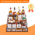 YQBRAO 4-Tier 16-Inch Countertop Tiered Liquor Bottle Display Shelf - Rustic Wood Liquor Rack & Coffee Syrup Organizer