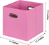 Fabric Cloth Storage Bins - Fabric Cube Bins Organizer with Dual Handles, Foldable Cube Storage Baskets Set of 6