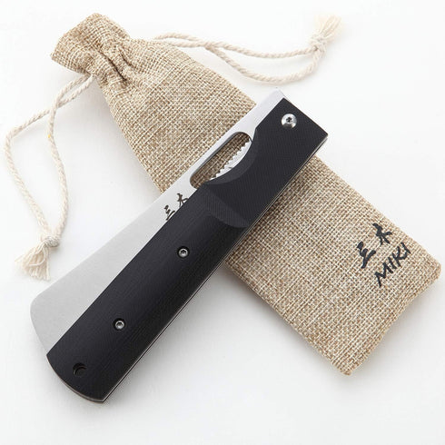 Miki Sharp 440A Stainless Steel Blade Japanese Kitchen Chef Folding Pocket Knife for Outdoor Cooking (Chef Blade)