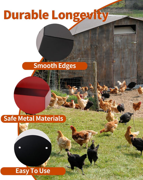YQDHYLYH Chicken Oyster Shell Feeder and Grit Feeder Metal Chicken Feeder Chicken coop Accessories Automatic Chicken