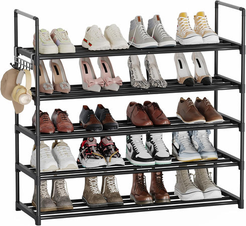 Saincustom Shoe Rack - 5-Tier Shoe Organizer, Sturdy Shoe Storage Shelf, Perfect for