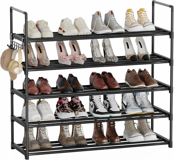 Saincustom Shoe Rack - 5-Tier Shoe Organizer, Sturdy Shoe Storage Shelf, Perfect for