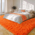 5x7 Area Rugs for Living Room, Orange Fluffy Shag Rug for Bedroom, Nursery and Indoor Floor, Soft and Comfy, Fuzzy
