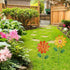 YEAHOME Garden Decor Set of 2 Metal Flowers, 23.6” Decorative Garden Stakes for Outdoor Lawn Decorations