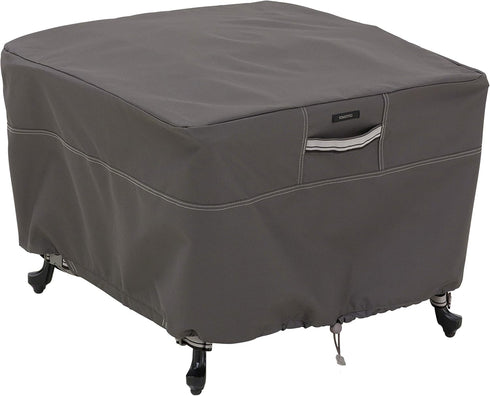 Classic Accessories Ravenna Water-Resistant 26 Inch Square Patio Ottoman/Table Cover, Outdoor Table