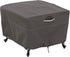 Classic Accessories Ravenna Water-Resistant 26 Inch Square Patio Ottoman/Table Cover, Outdoor Table