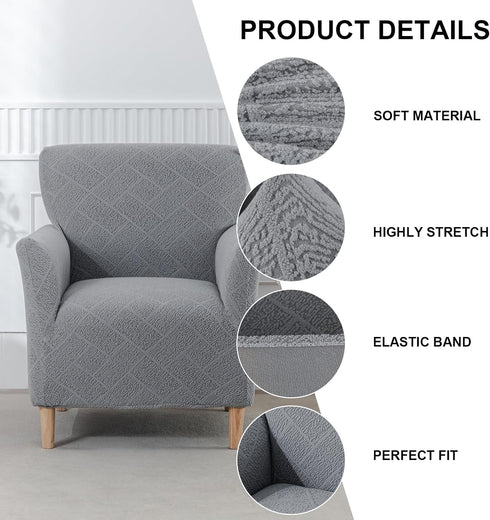 1 1PC) Armchair Covers Piece Stretch Chair Covers with Arms Accent Banquet Chair Cover Jacquard Chair Slipcovers