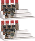 Cq Acrylic 2 Pack Spice Rack Organizer, 14.5 Inch Tiered Seasoning Can Shelf for Pantry, White