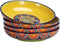 Bico Tunisian Ceramic Dinner Bowls, Set of 4, 35oz, Microwave & Dishwasher Safe