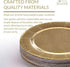 Elegant Disposable Charger Plates for Party, 13” (10 Piece), Perfect for Celebrations & Events, Gold