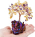 mookaitedecor Citrine & Amethyst Crystal Tree, Quartz Cluster Purple Titanium Crystals Base