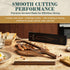 BreeziiDesign 16.5" Bread Knife with Wooden Tray, Serrated Sourdough Bread Knife, Premium Bow Bread Slicer for Homemade