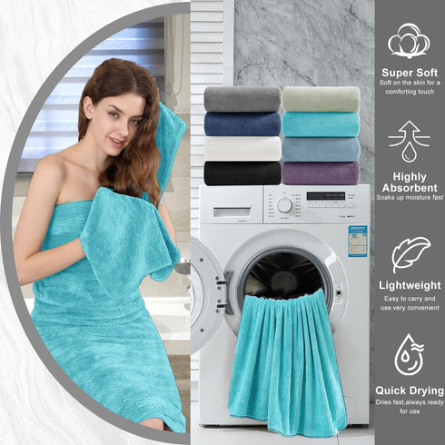 4 35"x70" Set Cozy Piece Extra Large Bath Towel Oversized Bath Sheet Bath Towel for Bathroom Ultra Soft Highly