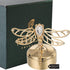 24K Matashi Gold Plated Music Box Plays You Are My Sunshine Crystal Dragonfly Tabletop Showpiece Elegant Gift