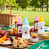 Rosojodg 4Pcs Colorful Mini Cute Tomato Ketchup BottleSalad Dressing Tomato Containers Empty Ketchup and Mustard Syrup